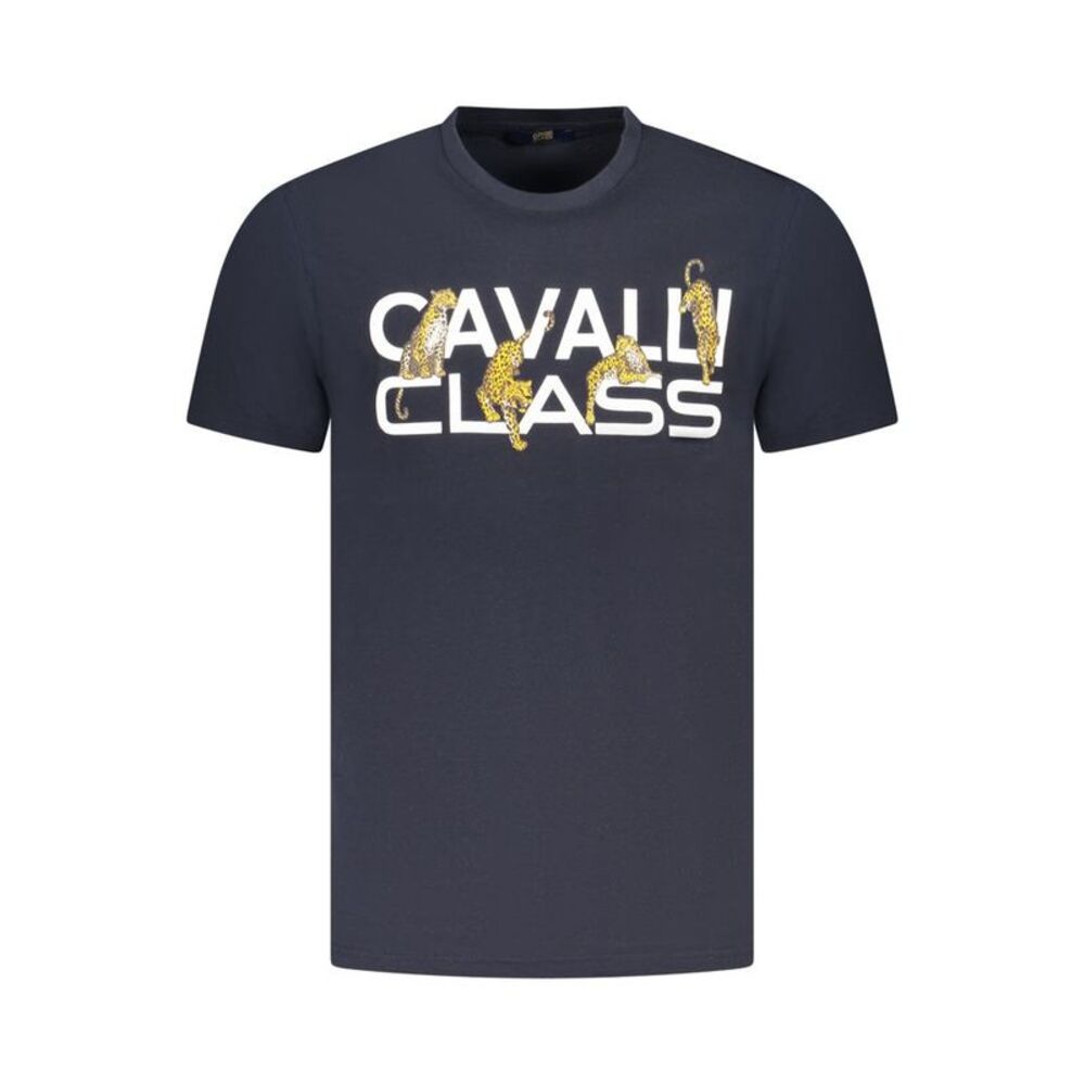 Cavalli Class Blue Cotton Men Men's T-Shirt
